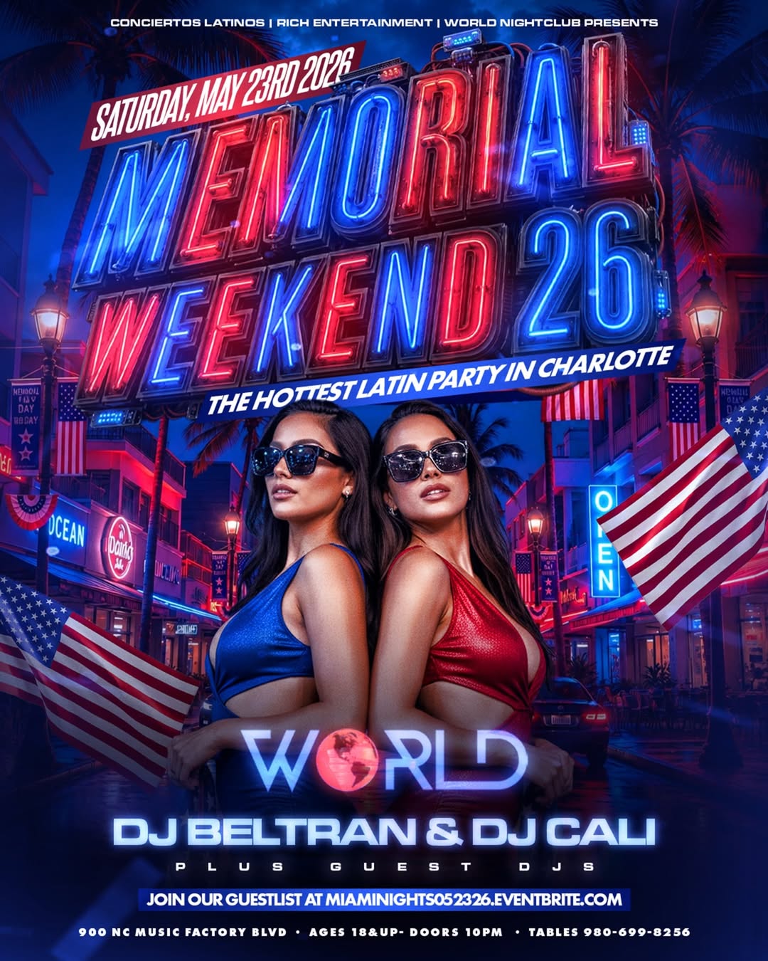 World Nightclub Reggaeton Saturday event flyer
